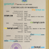 editable template, Cabo Verde marriage certificate PSD template, fully editable