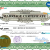 editable template, Cameroon marriage certificate Word and PDF template, completely editable