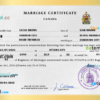 editable template, Canada marriage certificate PSD template, fully editable