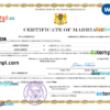 editable template, Chad marriage certificate Word and PDF template, completely editable