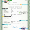 editable template, Cuba marriage certificate Word and PDF template, fully editable