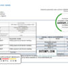 editable template, Cyprus Hellenic bank statement template in Word and PDF format