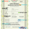 editable template, Czech Republic marriage certificate Word and PDF template, fully editable