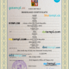 editable template, Czechia marriage certificate PSD template, fully editable
