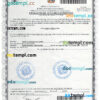 editable template, DOMINICAN REPUBLIC vital record birth certificate PSD template