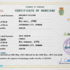 editable template, Denmark marriage certificate PSD template, completely editable