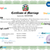 editable template, Dominican Republic marriage certificate Word and PDF template, fully editable