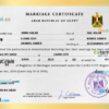 editable template, Egypt marriage certificate PSD template, fully editable