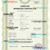 editable template, Eswatini marriage certificate Word and PDF template, completely editable