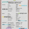 editable template, Ethiopia marriage certificate PSD template, fully editable