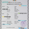 editable template, Gambia marriage certificate PSD template, completely editable