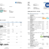 editable template, Germany Graubundner Kantonalbank bank statement, Word and PDF template, 4 pages
