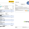editable template, Germany Postbank bank statement, Word and PDF template, 2 pages