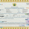 editable template, Ghana marriage certificate PSD template, fully editable