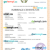 editable template, Guatemala marriage certificate Word and PDF template, completely editable