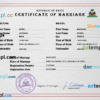 editable template, Haiti marriage certificate PSD template, completely editable