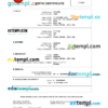 editable template, Holy See vital record birth certificate Word and PDF template, completely editable