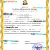 editable template, Honduras marriage certificate Word and PDF template, fully editable