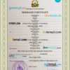 editable template, Honduras marriage certificate PSD template, fully editable