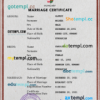 editable template, Hungary marriage certificate PSD template, fully editable