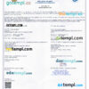 editable template, INDIA (Madhya Pradesh) vital record birth certificate PSD template