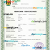 editable template, Iraq marriage certificate Word and PDF template, completely editable