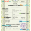 editable template, Israel marriage certificate Word and PDF template, completely editable