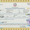 editable template, Italy marriage certificate PSD template, fully editable