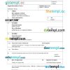 editable template, Jordan birth certificate Word and PDF template, completely editable