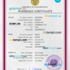 editable template, Kazakhstan marriage certificate PSD template, fully editable