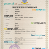 editable template, Kiribati marriage certificate PSD template, fully editable