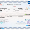 editable template, Liberia marriage certificate Word and PDF template, completely editable