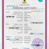 editable template, Libya marriage certificate PSD template, fully editable