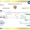 editable template, Liechtenstein marriage certificate Word and PDF template, completely editable
