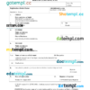editable template, Lithuania birth certificate Word and PDF template, completely editable