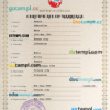 editable template, Lithuania marriage certificate PSD template, fully editable