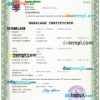 editable template, Luxembourg marriage certificate Word and PDF template, completely editable