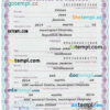 editable template, MOLDOVA vital record birth certificate PSD template, version 2