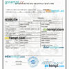 editable template, MONTENEGRO (Crna Gora) marriage certificate PSD template, fully editable