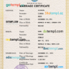 editable template, Mali marriage certificate PSD template, completely editable