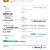 editable template, Mauritania birth certificate Word and PDF template, completely editable