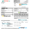 editable template, Mexico BBVA bank statement Word and PDF template, fully editable