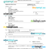 editable template, Moldova birth certificate Word and PDF template, completely editable