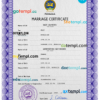 editable template, Mongolia marriage certificate PSD template, fully editable