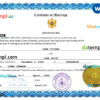 editable template, Montenegro marriage certificate Word and PDF template, fully editable