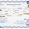 editable template, Morocco marriage certificate Word and PDF template, completely editable