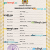 editable template, Morocco marriage certificate PSD template, fully editable