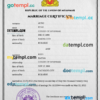 editable template, Myanmar marriage certificate PSD template, fully editable