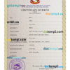 editable template, Nepal vital record birth certificate PSD template