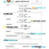 editable template, Norway birth certificate Word and PDF template, completely editable